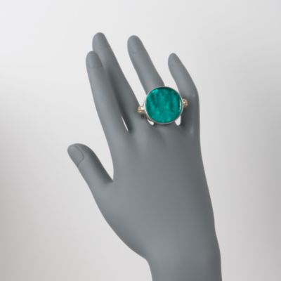 Tagliamonte Italian Glass and 25mm Mother-Of-Pearl Zodiac Ring In 14kt Yellow Gold &mdash; Alt Image 2