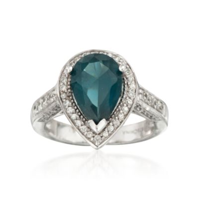 2.35 ct. t.w. Blue and White CZ Ring in Sterling Silver &mdash; Alt Image 1