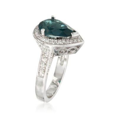 2.35 ct. t.w. Blue and White CZ Ring in Sterling Silver &mdash; Alt Image 3