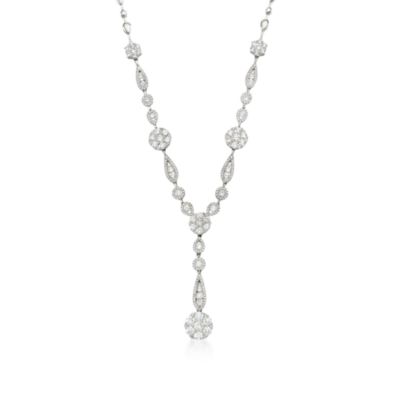 5.75 ct. t.w. Diamond Necklace in 18kt White Gold. 17" &mdash; Alt Image 1