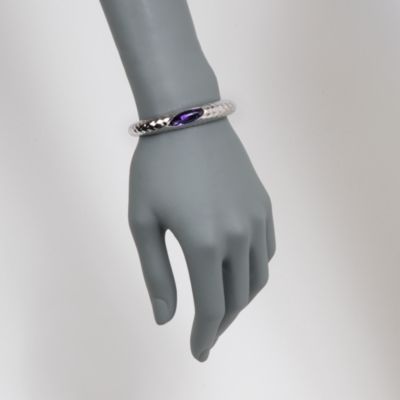 Fifth Season by Roberto Coin 9.00 Carat "Capri Plus" Amethyst Cuff Bracelet in Sterling Silver. 7" &mdash; Alt Image 2