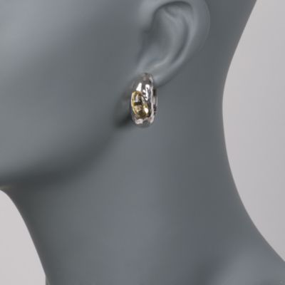 Fifth Season by Roberto Coin 4.25 ct. t.w. "Capri Plus"  Lemon Quartz Hoop Earrings in Sterling Silver  &mdash; Alt Image 2
