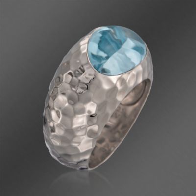 Fifth Season by Roberto Coin 5.25 Carat "Capri Plus" Blue Topaz Ring in Sterling Silver. Size 6.5 &mdash; Alt Image 3