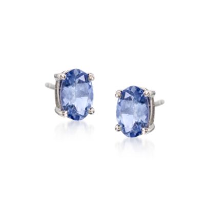 .95 ct. t.w. Tanzanite Stud Earrings in Sterling Silver &mdash; Alt Image 1