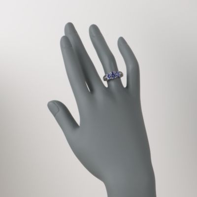 1.50 ct. t.w. Tanzanite Ring With Diamonds in Sterling Silver &mdash; Alt Image 2