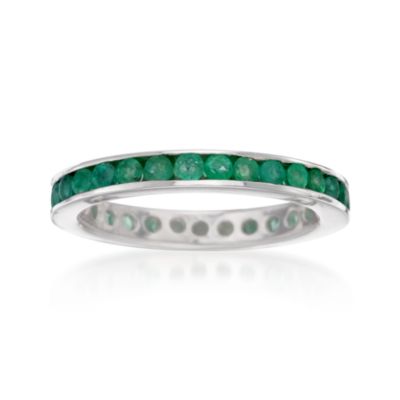 1.20 ct. t.w. Emerald Eternity Band in Sterling Silver &mdash; Alt Image 1