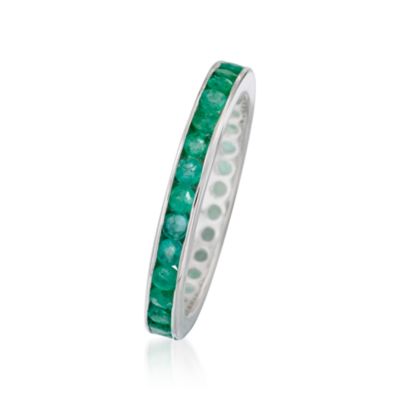 1.20 ct. t.w. Emerald Eternity Band in Sterling Silver &mdash; Alt Image 3