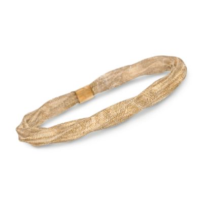 Italian 14kt Yellow Gold Mesh Twist Bangle Bracelet