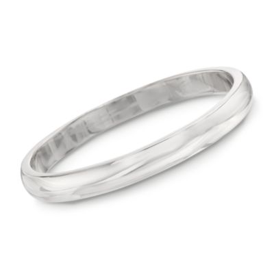 Sterling Silver Square-Edged Bangle Bracelet. 7" &mdash; Alt Image 1