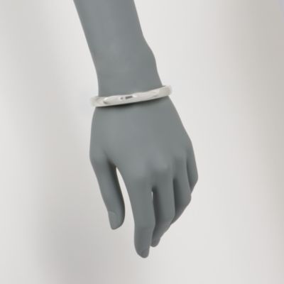 Sterling Silver Square-Edged Bangle Bracelet. 7" &mdash; Alt Image 2