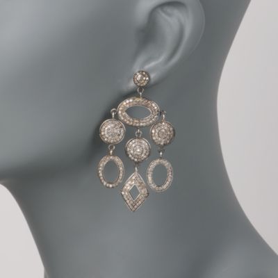 8.00 ct. t.w. Pave Diamond Chandelier Earrings In Sterling Silver &mdash; Alt Image 2