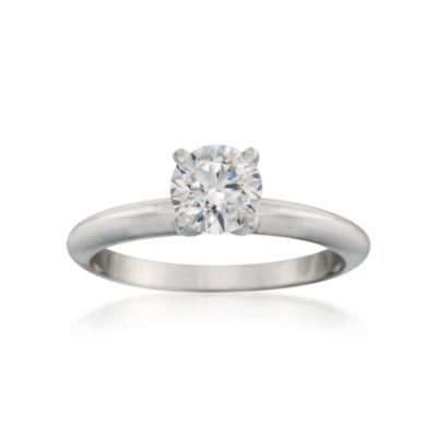.75 Carat Certified Diamond Solitaire Engagement Ring in 14kt White Gold &mdash; Alt Image 1