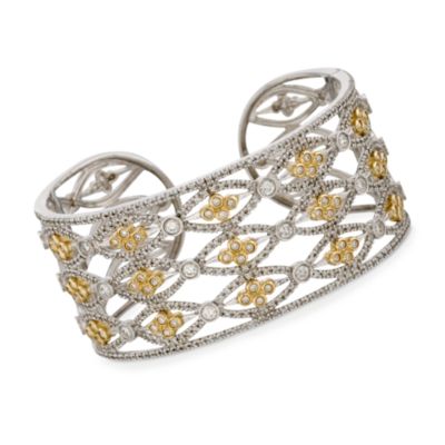 4.85 ct. t.w. Diamond Cuff Bracelet in 14kt Two-Tone Gold. 7" &mdash; Alt Image 1
