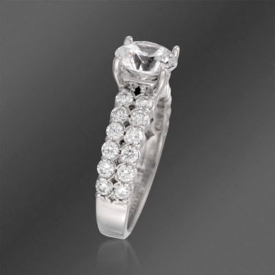 Ritani "Classic" 1.10 ct. t.w. Diamond Engagement Ring Setting in 18kt White Gold &mdash; Alt Image 3