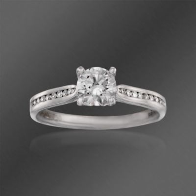 Ritani "Modern" .15 ct. t.w. Diamond Engagement Ring Setting in 18kt White Gold &mdash; Alt Image 1