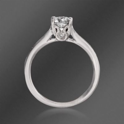 Ritani "Modern" .15 ct. t.w. Diamond Engagement Ring Setting in 18kt White Gold &mdash; Alt Image 4
