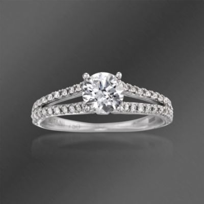 Ritani "Classic" .24 ct. t.w. Diamond Engagement Ring Setting in 18kt White Gold &mdash; Alt Image 1