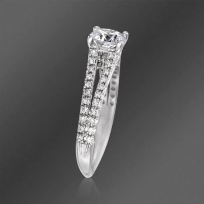 Ritani "Classic" .24 ct. t.w. Diamond Engagement Ring Setting in 18kt White Gold &mdash; Alt Image 3