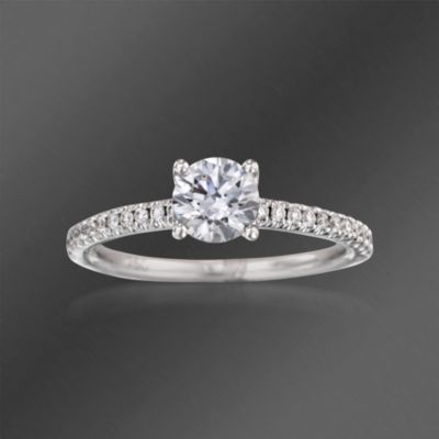 Ritani "Classic" .20 ct. t.w. Diamond Engagement Ring Setting in 18kt White Gold &mdash; Alt Image 1