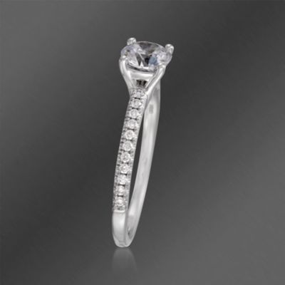 Ritani "Classic" .20 ct. t.w. Diamond Engagement Ring Setting in 18kt White Gold &mdash; Alt Image 3