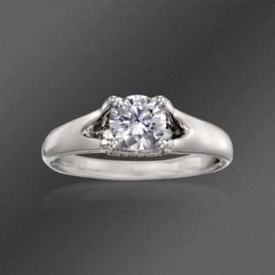 Ritani "Modern" Diamond Engagement Ring Setting in 18kt White Gold &mdash; Alt Image 1