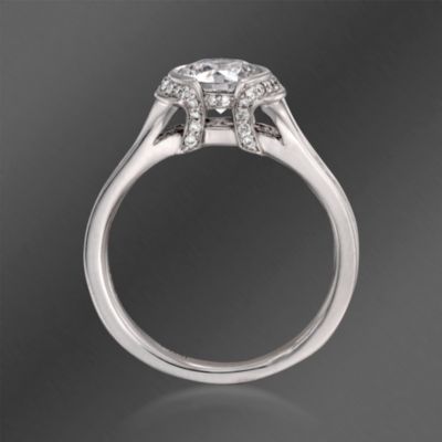 Ritani "Endless Love" .68 ct. t.w. Diamond Engagement Ring Setting in 18kt White Gold &mdash; Alt Image 3