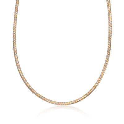 Italian 18kt Tri-Colored Gold Necklace. 17" &mdash; Alt Image 1
