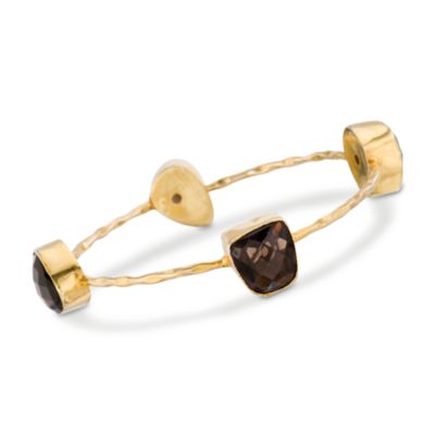 14.00 ct. t.w. Smoky Quartz Station Bangle in Vermeil &mdash; Alt Image 1