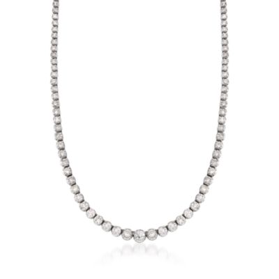 8.50 ct. t.w. Diamond Tennis Necklace in 14kt White Gold. 18" &mdash; Alt Image 1