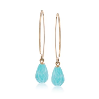 Turquoise Drops In 14kt Yellow Gold &mdash; Alt Image 1