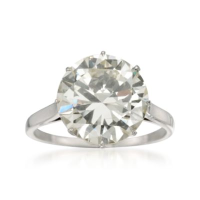 C. 1970 Vintage 5.90 Carat Diamond Solitaire Ring in Platinum. Size 7.5 &mdash; Alt Image 1