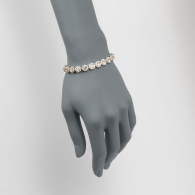 13.50 ct. t.w. Yellow and Clear CZ Link Bracelet in Sterling Silver &mdash; Alt Image 2