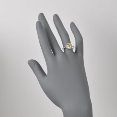 2.50 ct. t.w. Yellow and Clear CZ Ring in Sterling Silver &mdash; Alt Image 2