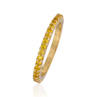.60 ct. t.w. Yellow CZ Eternity Band in 14kt Gold Over Sterling Silver &mdash; Alt Image 3