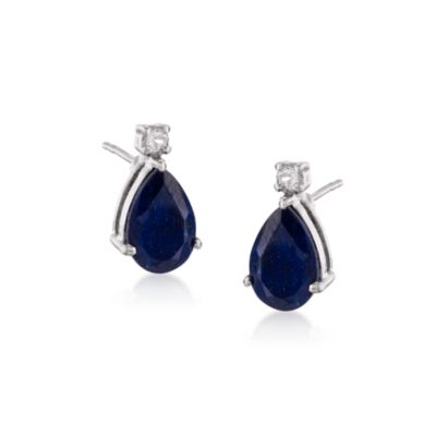 3.80 ct. t.w. Sapphire and .15 ct. t.w. Topaz Earrings in Sterling Silver &mdash; Alt Image 1