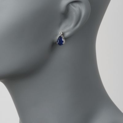 3.80 ct. t.w. Sapphire and .15 ct. t.w. Topaz Earrings in Sterling Silver &mdash; Alt Image 2