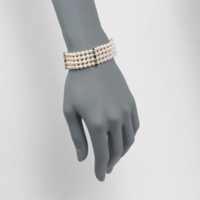 C. 1990 Vintage 5-5.5mm Cultured Pearl Bracelet in 14kt Yellow Gold. 6" &mdash; Alt Image 2