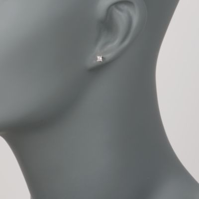 .25 ct. t.w. Princess-Cut Diamond Stud Earrings in 14kt White Gold &mdash; Alt Image 2