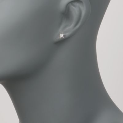 .33 ct. t.w. Princess-Cut Diamond Stud Earrings in 14kt White Gold &mdash; Alt Image 2