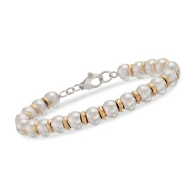 Italian Two-Tone Bead Bracelet &mdash; Alt Image 1