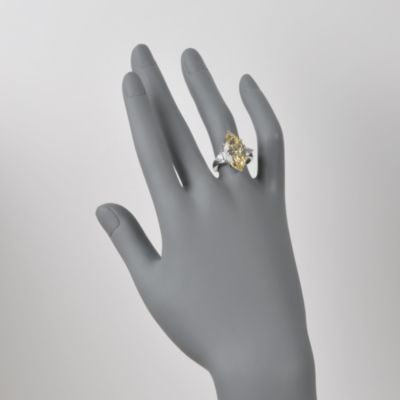 8.10 ct. t.w. Yellow and Clear CZ Ring in Sterling Silver &mdash; Alt Image 2