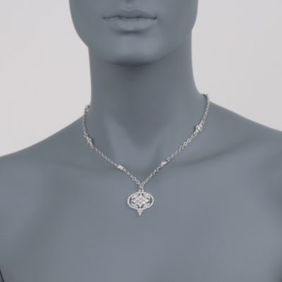 1.40 ct. t.w. CZ Pendant Necklace in Sterling Silver. 16" &mdash; Alt Image 2