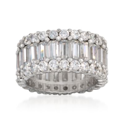 6.70 ct. t.w. CZ Wide-Band Ring in Sterling Silver &mdash; Alt Image 1