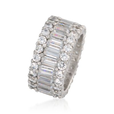 6.70 ct. t.w. CZ Wide-Band Ring in Sterling Silver &mdash; Alt Image 3
