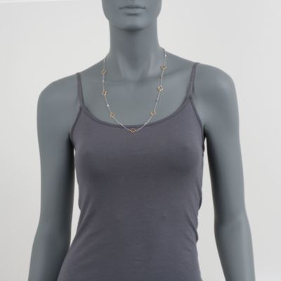 .80 ct. t.w. CZ Clover Necklace in Two-Tone &mdash; Alt Image 2