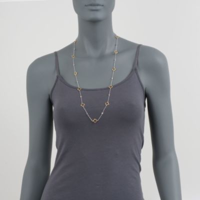 .80 ct. t.w. CZ Clover Necklace in Two-Tone &mdash; Alt Image 3