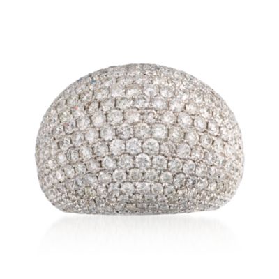 6.75 ct. t.w. Pave Diamond Dome Ring in 18kt White Gold &mdash; Alt Image 1