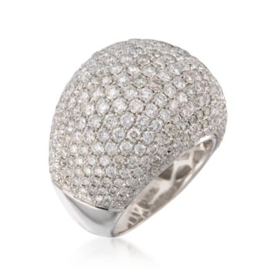 6.75 ct. t.w. Pave Diamond Dome Ring in 18kt White Gold &mdash; Alt Image 3