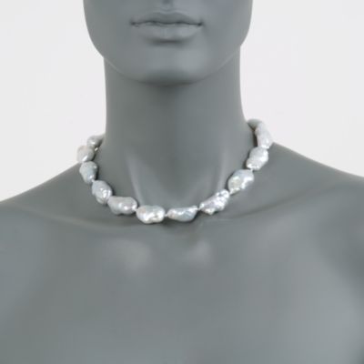 14-16mm Cultured Baroque Pearl Necklace in 14kt Yellow Gold &mdash; Alt Image 2