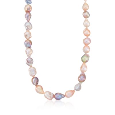 13-15mm Multicolored Cultured Baroque Pearl Necklace &mdash; Alt Image 1